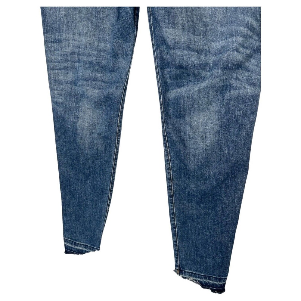 Madewell Jeans Womens 36 10 Inch High Rise Skinny Drop Step Hem Raw Denim Blue - Picture 10 of 16